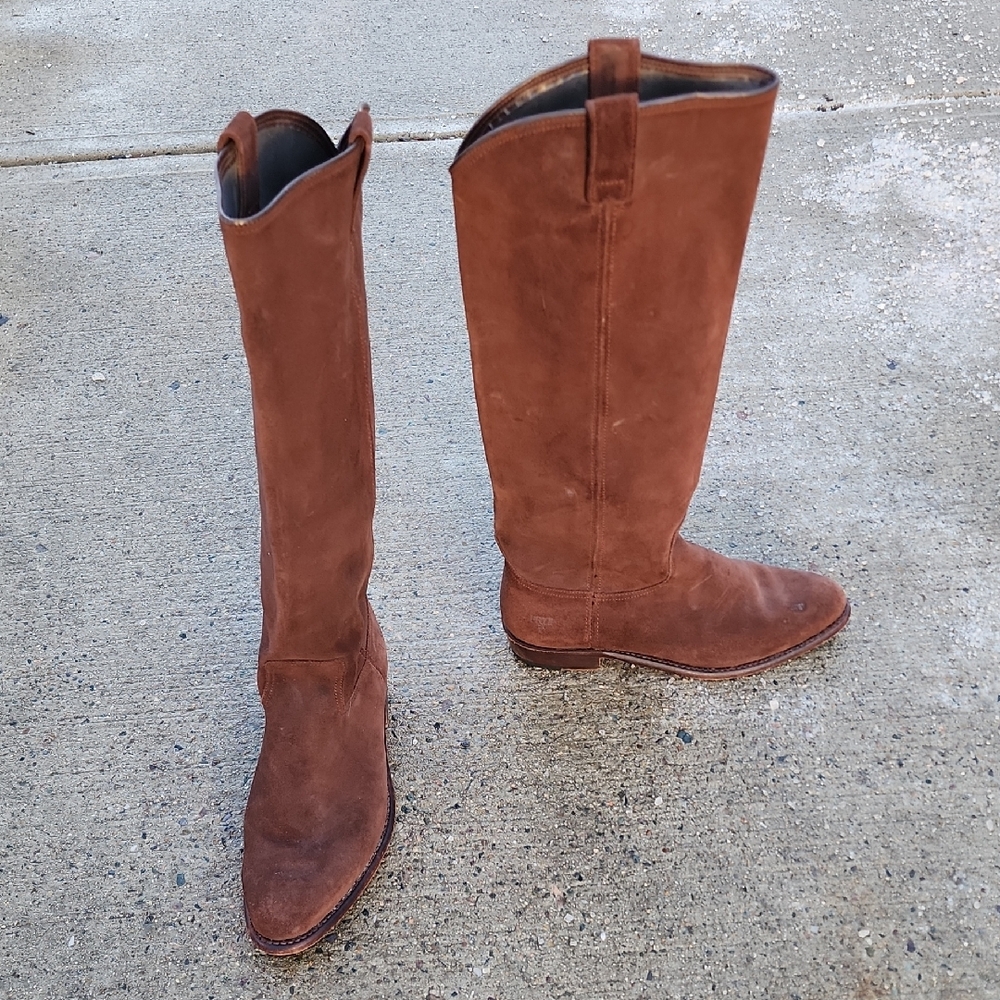 Frye 77070 Dorado Brown Suede Riding Boots Size 10